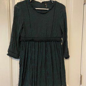 Zara TRF Forest Green Mini Dress